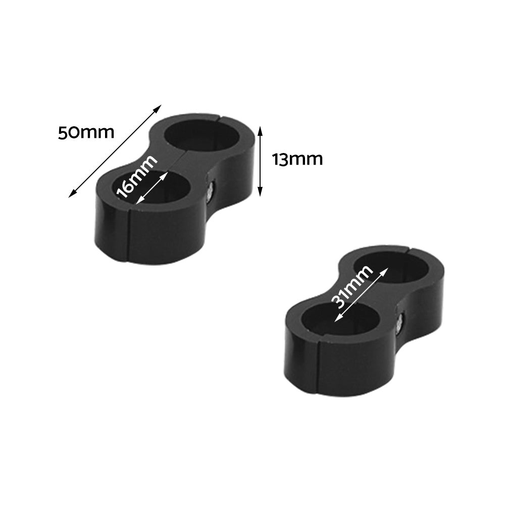 10x AN8 8AN Nylon Braided Stainless Steel Fuel Oil Line Hose Separator Clamp-4