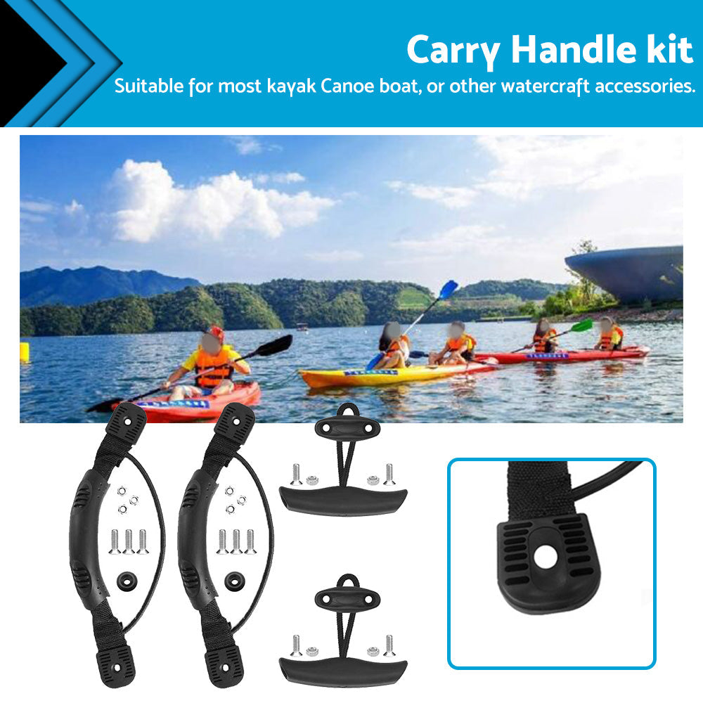 For Canoe Boat Kayak Side Mount Carry Handles w or Pull T-Handle and Cord and Pad Eye-0