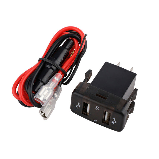 Dual USB Car Charger Socket 4.2A With Voltmeter Display Adapter Suitable For Toyota-1