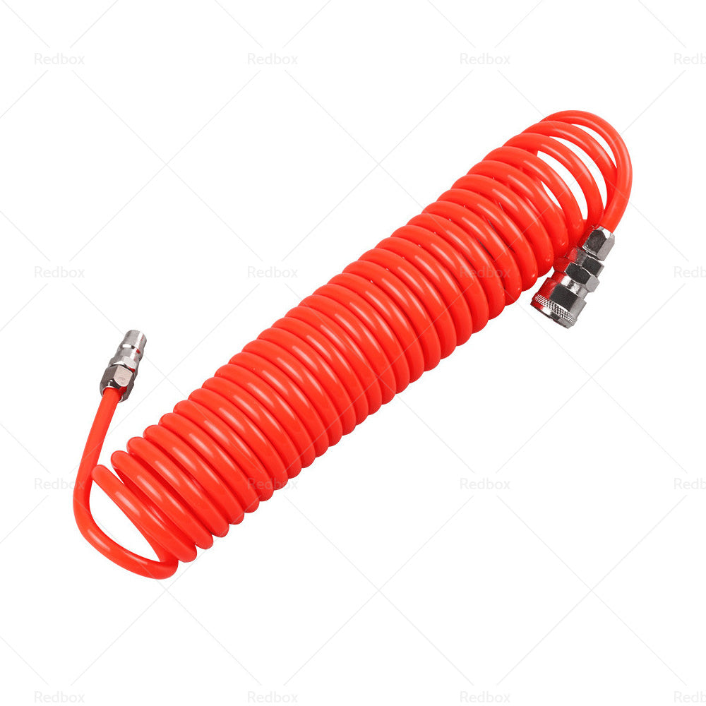 6m Coil Air Compressor Hose Recoil Hose 5mm x 8mm PU with Nitto Style Fittings-1