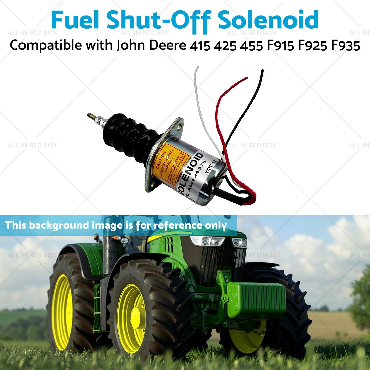 Fuel Shut off Solenoid Suitable for John Deere F915 F925 F935 415 425 455-3