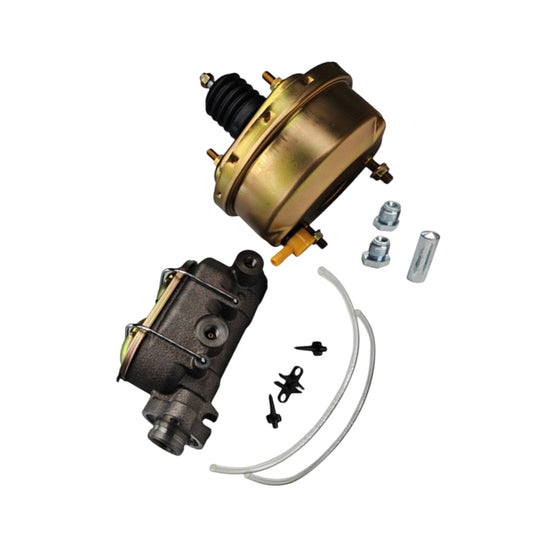 7in Brake Booster & 1&1/8in Bore Master Cylinder Kit Suitable For Universal Car-1