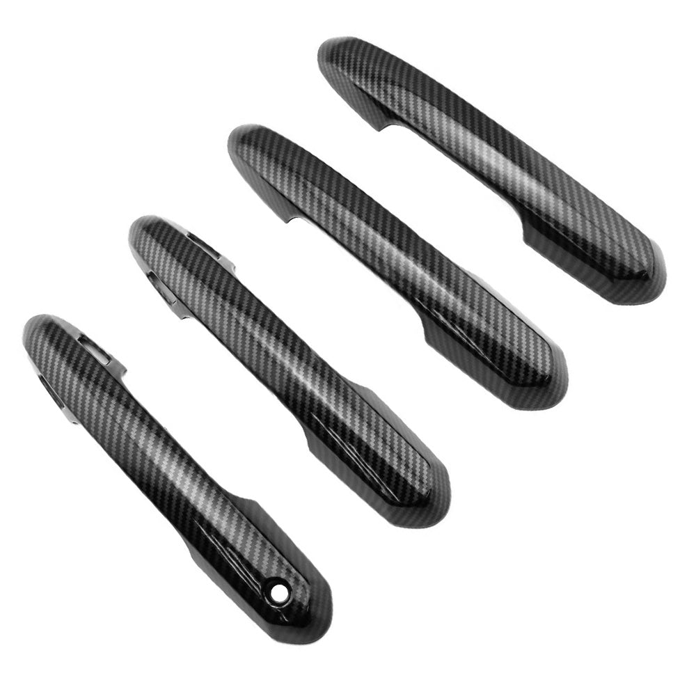 Carbon Fiber Door Handle Cover + Surrounds Suitable For Toyota RAV4 Hybrid Edge 2019-2023-4