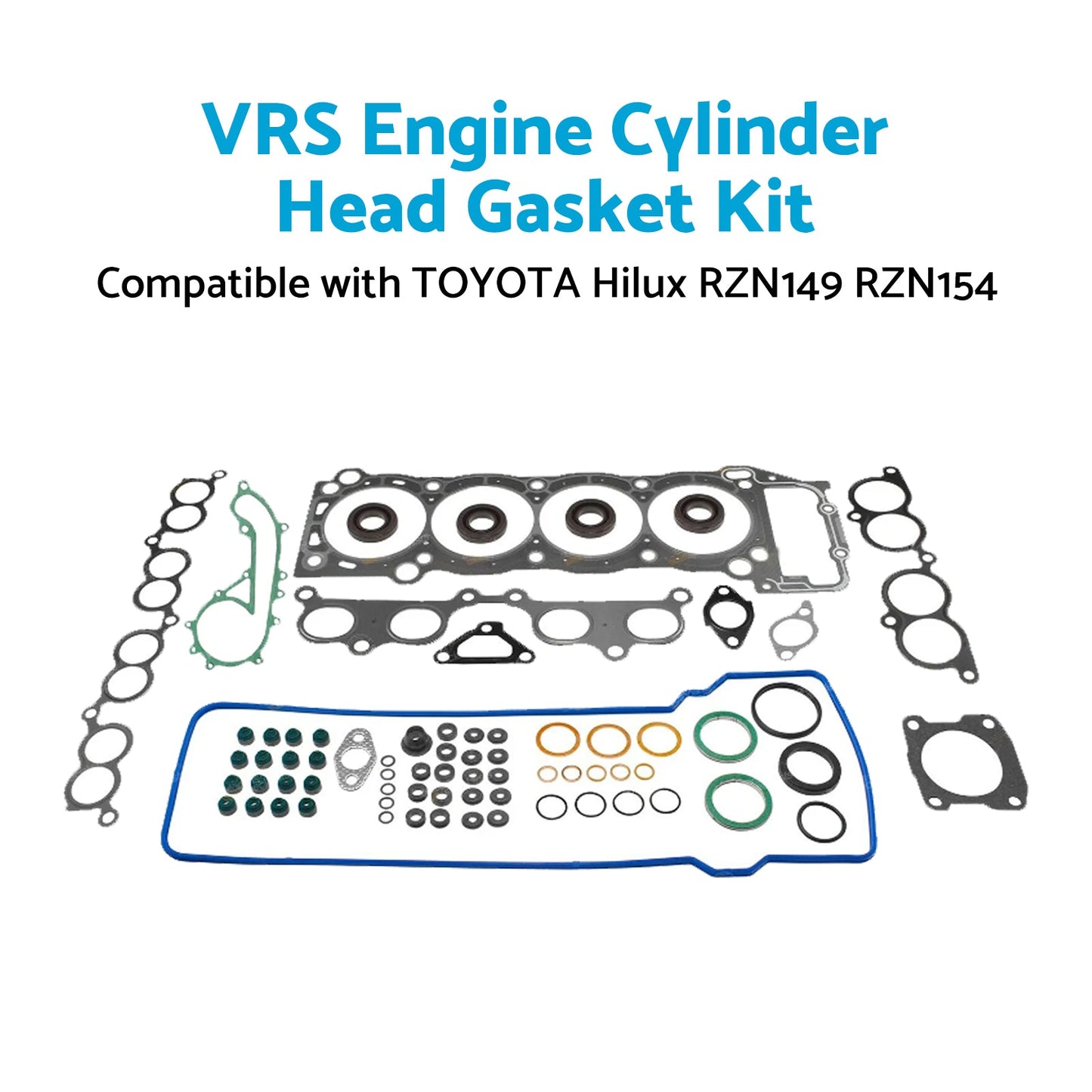 VRS Cylinder Head Gasket Set Kit Suitable for Hilux RZN149 RZN154 97-05 3RZ-FE-4