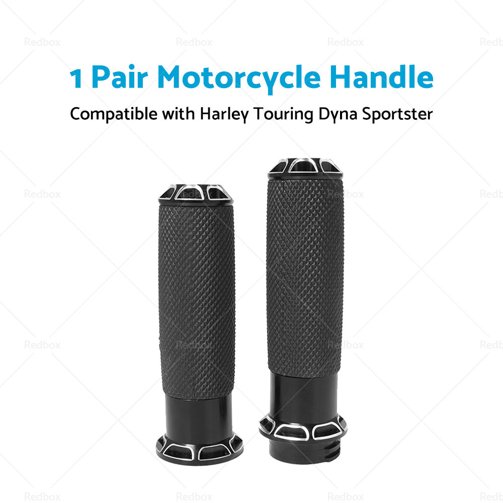 1inch Pair Black Hand Grip Handle Bar Suitable for Harley Touring Dyna Sportster-3
