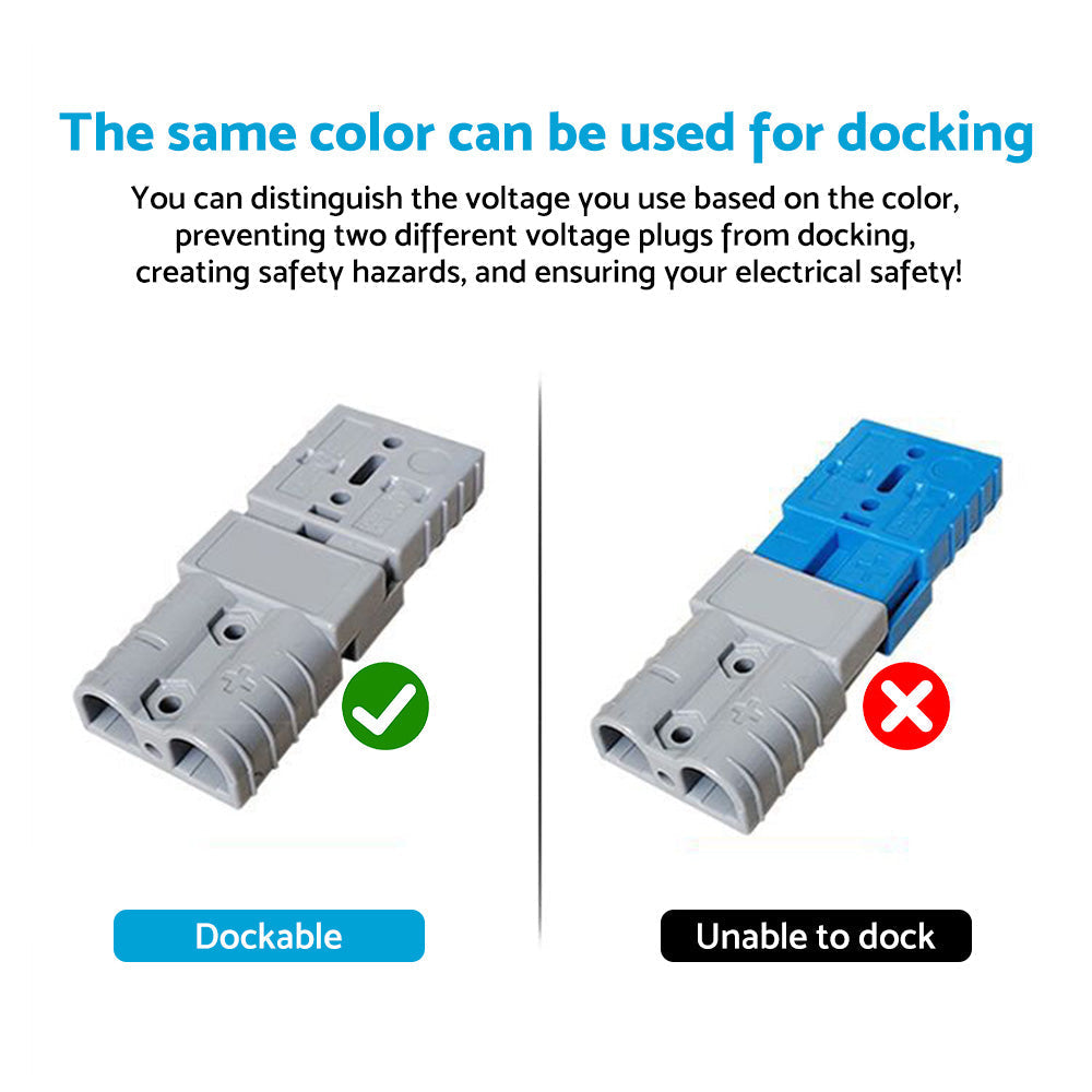 2x Grey Anderson Style Plug 120A Heavy Duty Connector Suitable For Universal Use-2