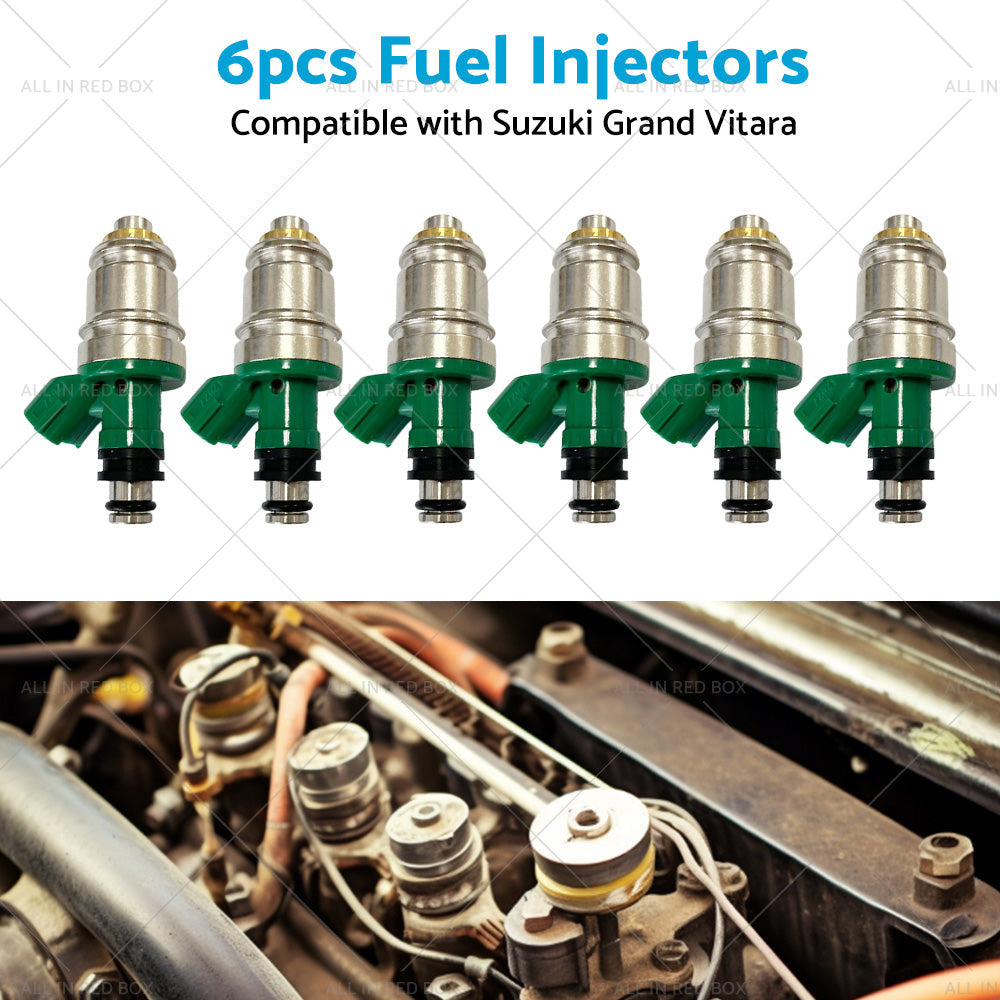 6PCS Fuel Injector Suitable for Suzuki Grand Vitara SQ625 H25A 2. 5L V6 1998-2005-3
