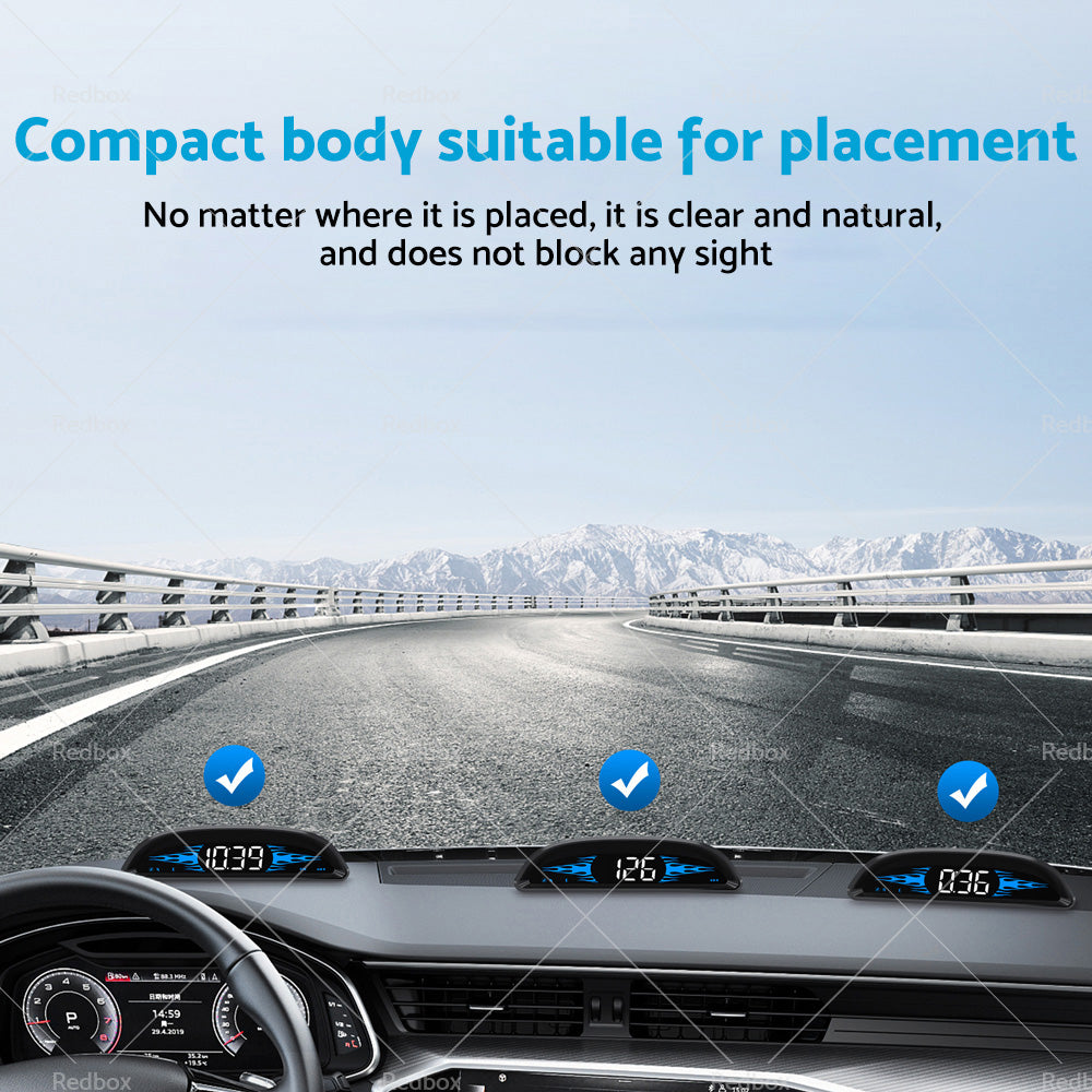Car HUD Head Up Display LCD Digital GPS Speedometer Overspeed Alarm Universal-4