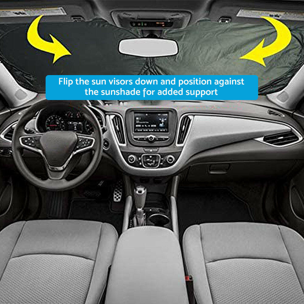 Car Windscreen Sun Shade Cover Black Eyes Anti-UV Aluminium Foil Heat Blocking-3