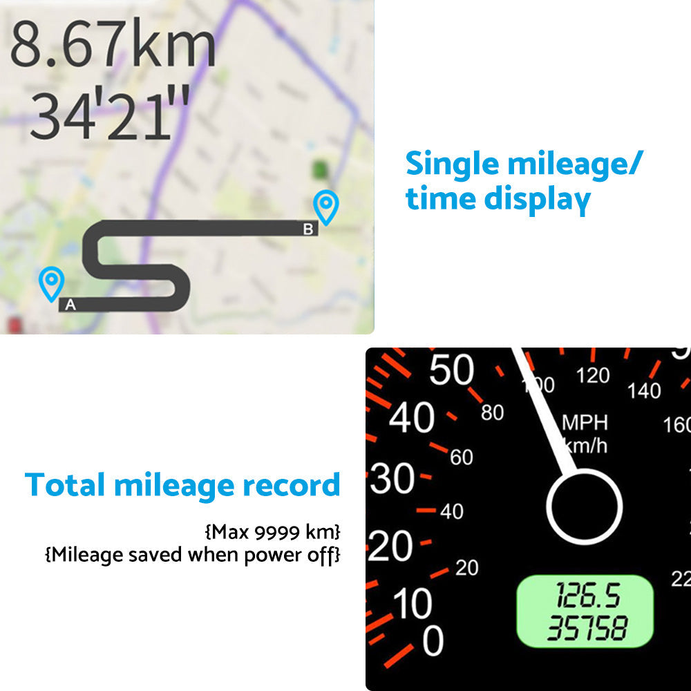 GPS Head Up Display Speedometer Odometer Digital Speed MPH with Over Speeding Alarm-4