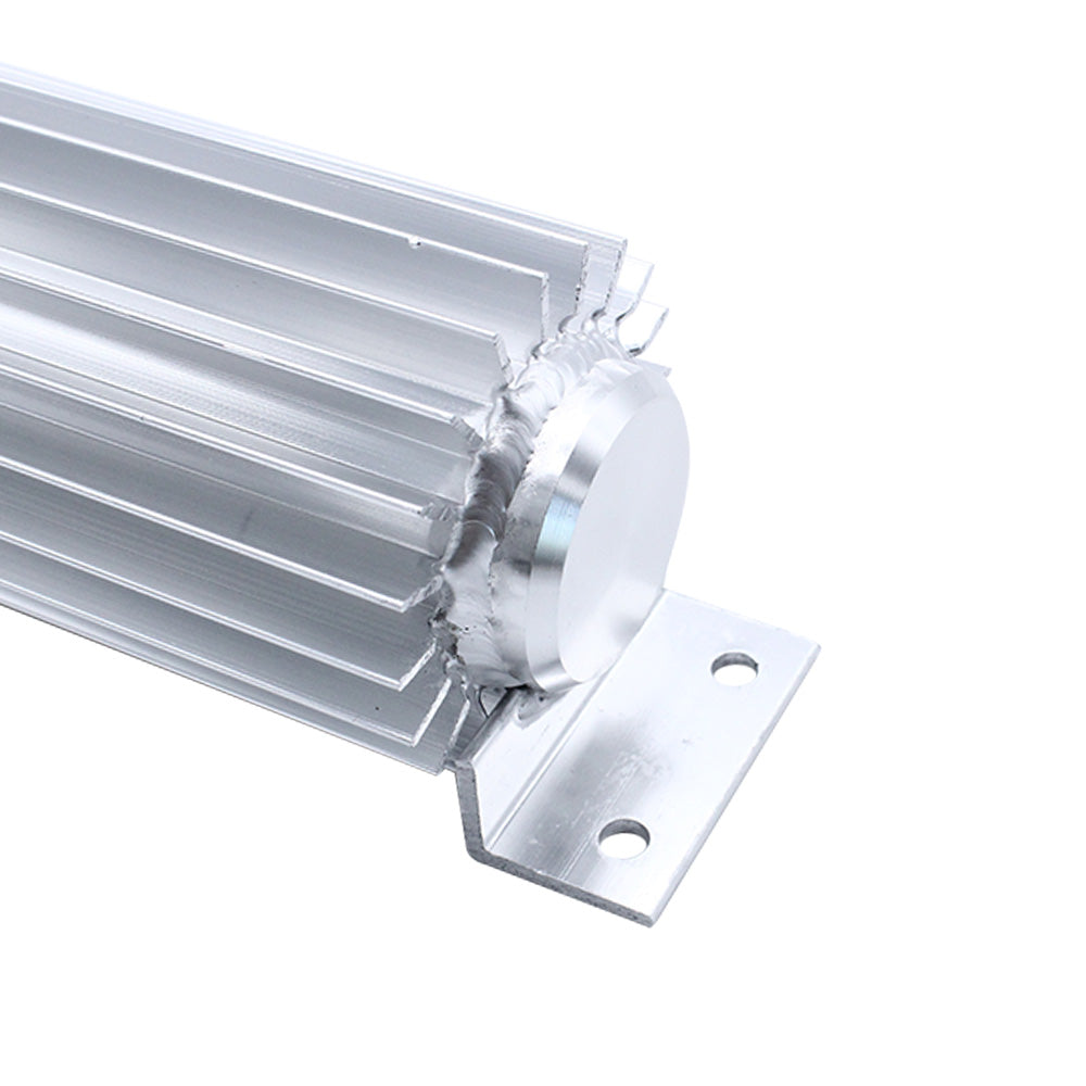 Universal 12 Inch Aluminum Dual Pass Finned Transmission Oil Cooler With Fittings Suitable For Universal Use-4