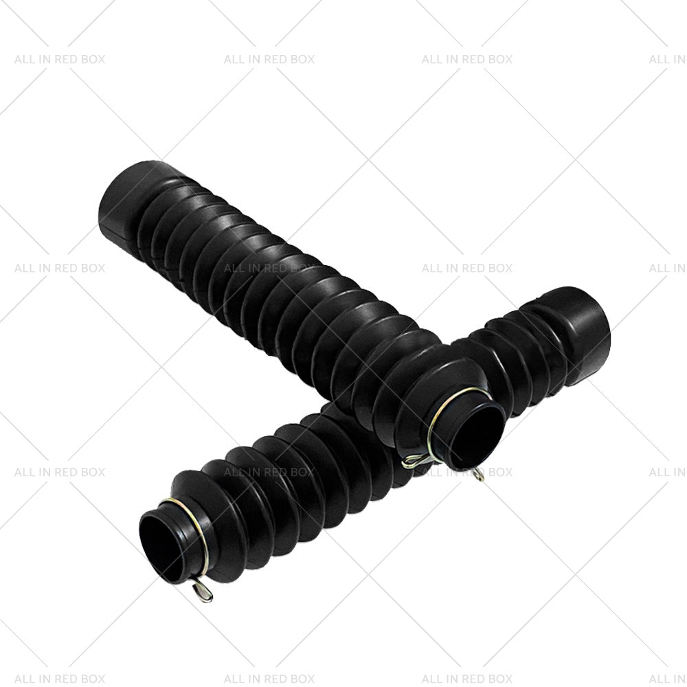 Motorcycle Rubber Front Fork Cover Dust Gaiters Gaitor Boot Shock Absorber Black-3
