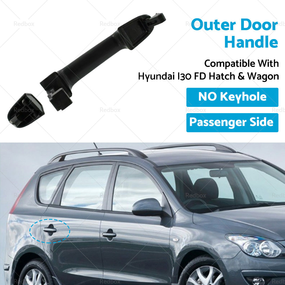 Front LH, Rear LH RH Outer Door Handle NO Keyhole Suitable for Hyundai i30 FD-4