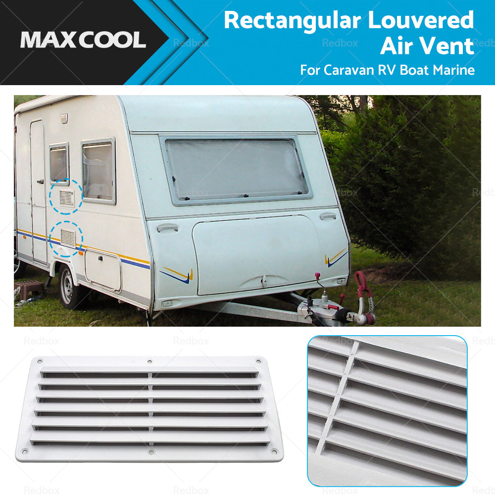 Rectangular Louvered Air Vent or Dent Vent For Caravan RV Boat Marine 260 x 125mm-0