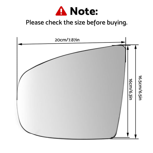 Left Heated Wing Side Mirror White Glass Suitable For BMW X5 X6 E70 E71 E72-1