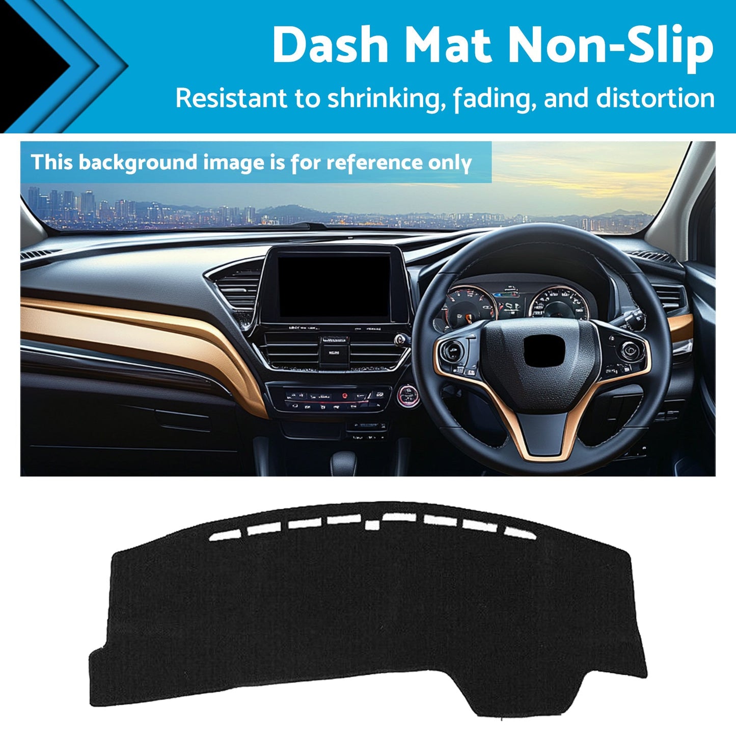 Non-Slip Dash Mat Dashboard Cover Suitable For Honda City 2014-2018 GM6 Series-1