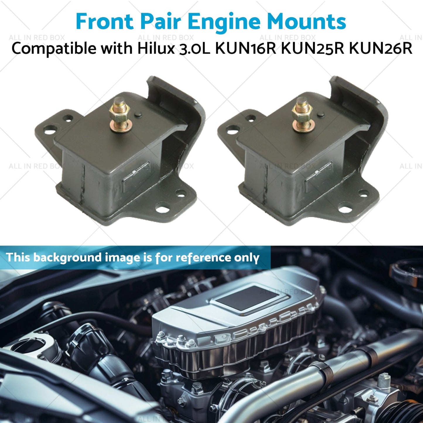 Front Pair Engine Mounts Suitable for Hilux 3. 0L KUN26R KUN16R KUN25R 05-16-4