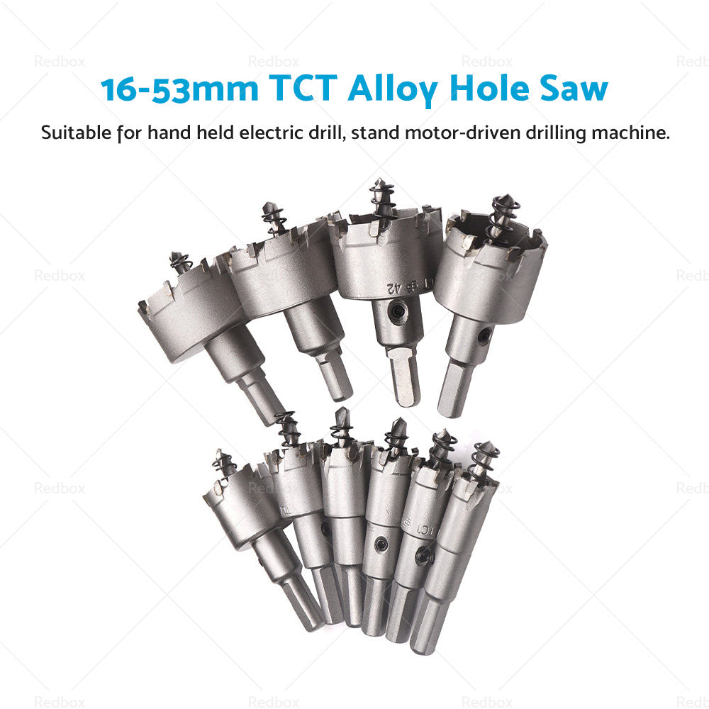 TCT Carbide Tip Hole Saw Carbide Metal Drill Bit Stainless Steel Cutter 16-53mm-2