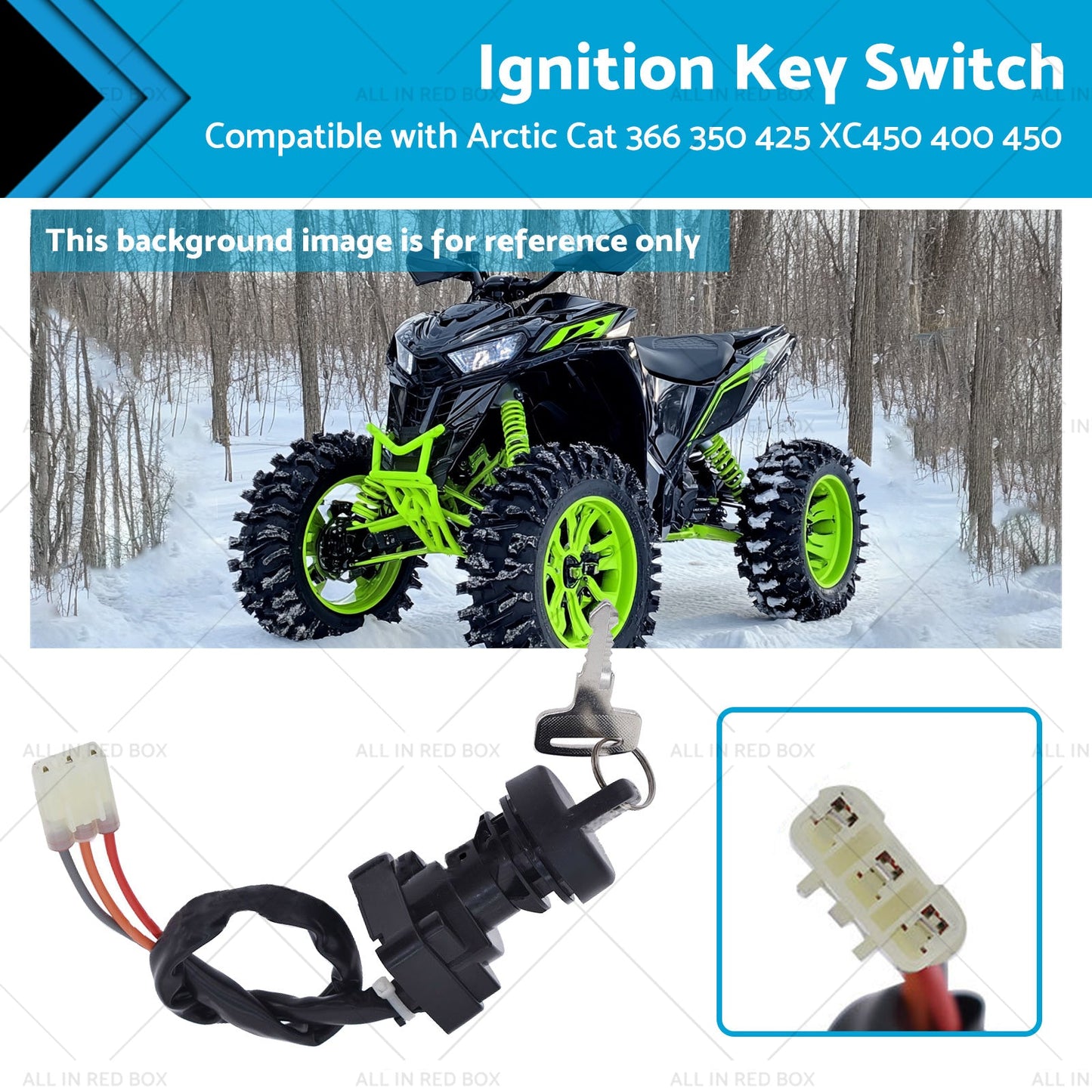 Ignition Key Switch Suitable for Arctic Cat 366 350 425 XC450 400 450 3313-439-0