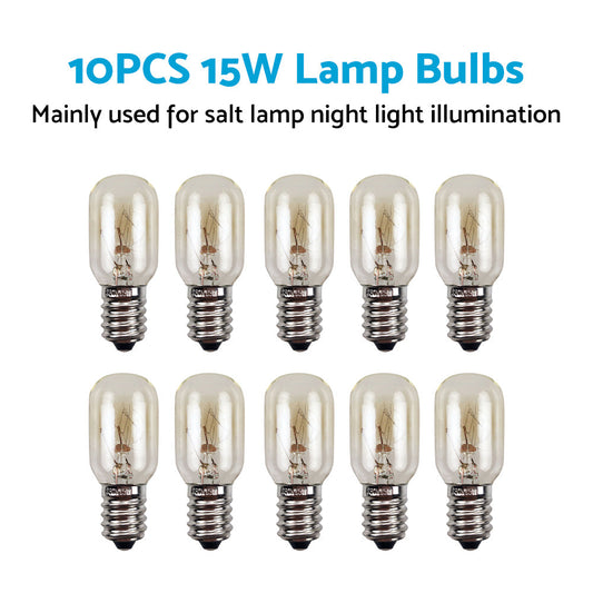 10PCS E14 Salt Lamp Globe Bulb 15W Light Bulb 230v Refrigerator Oven Replacement-1