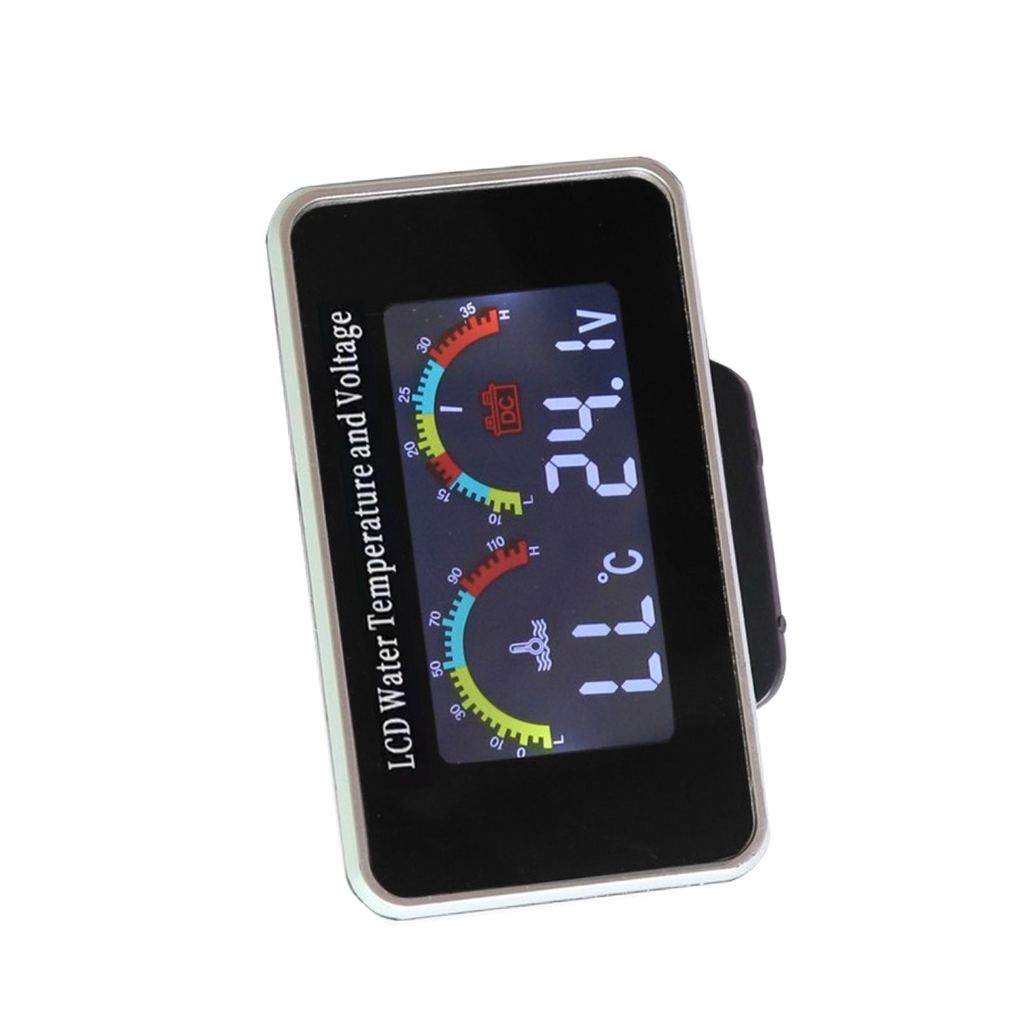 2 In1 Car Digital LCD Water Temperature Meter Voltmeter Gauge 12V/24V Display-4
