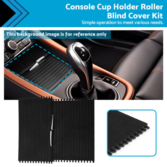 Console Cup Holder Roller Blind Cover Kit Suitable For BMW X5 X6 E70 E71 07-14-1