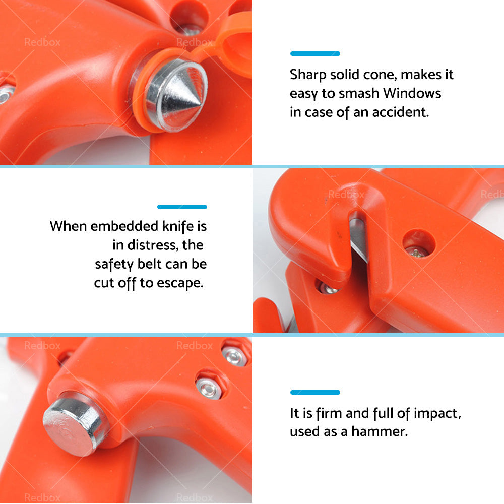 5x Emergency Safety Hammer Breaker Car Cutter Window Belt 2 in 1 Tool Bus Glass-3