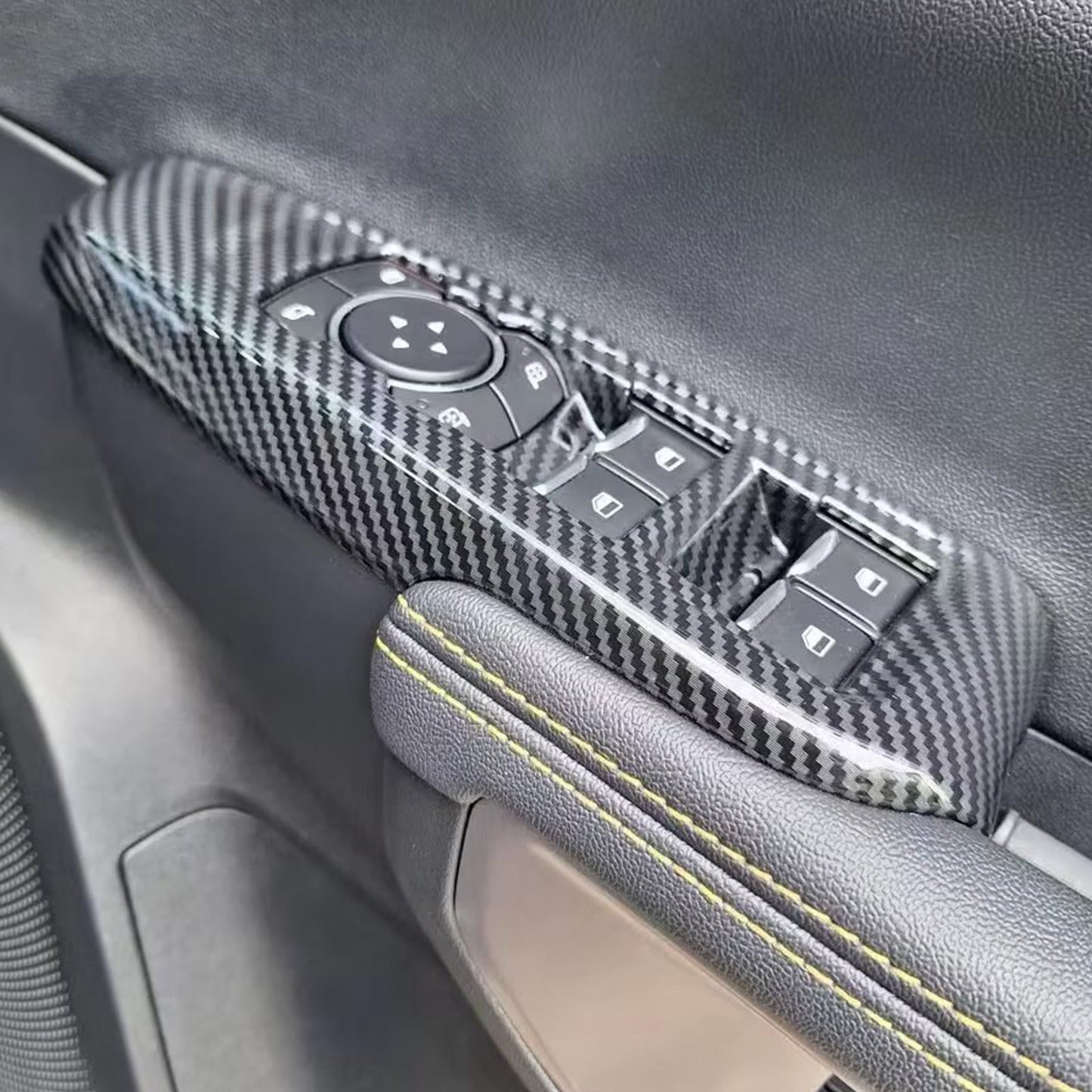 4x Carbon Car Window Control Panel Switch Cover Suitable For Ford Ranger-2