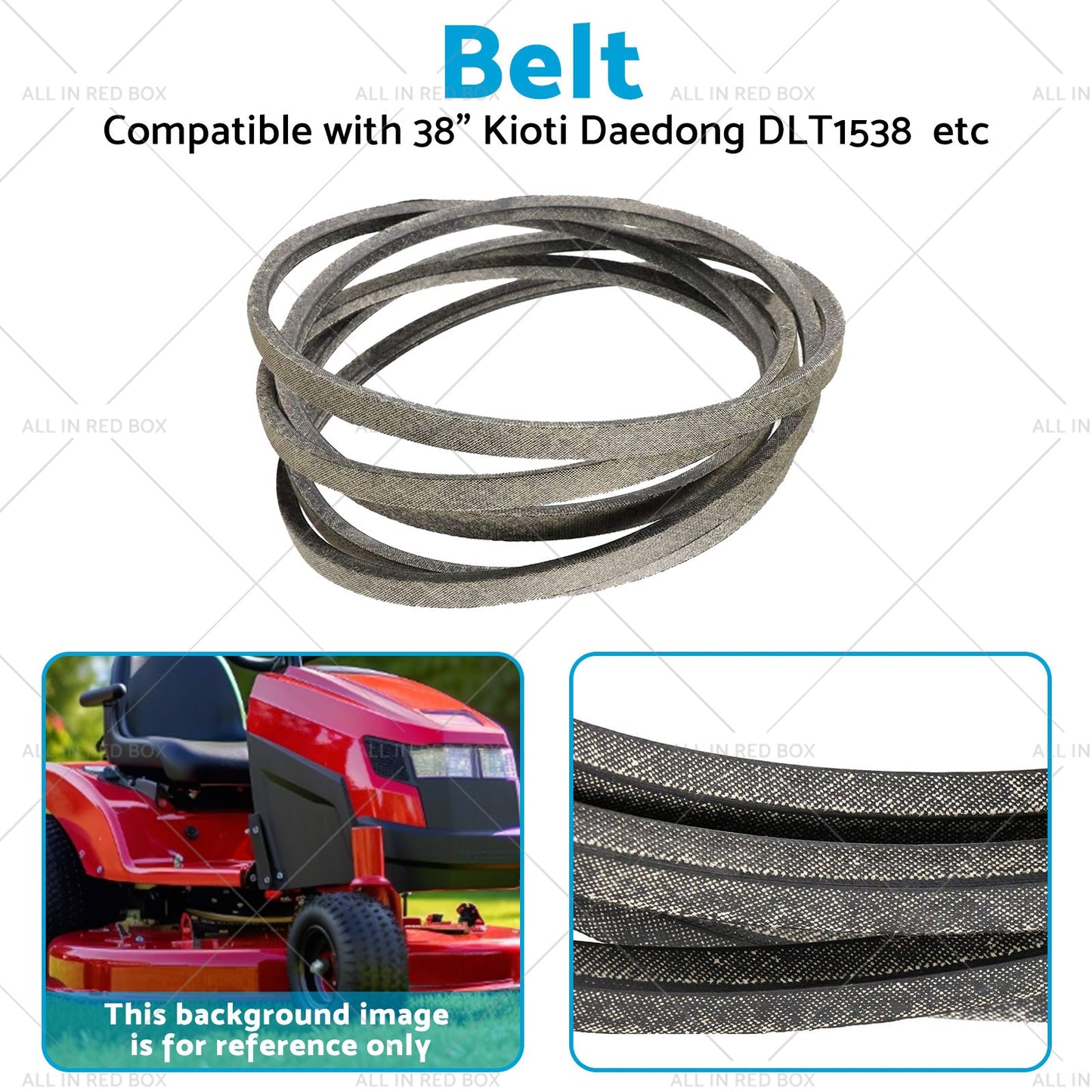 Deck Belt Suitable for 38inch Kioti Daedong Masport G3800 White Outdoor LT125-2