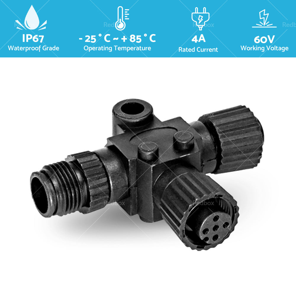 NMEA2000 5 Pins T Connector for Garmin Lowrance Simrad B and G Navico Networks Black-4