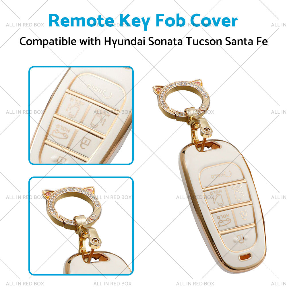 TPU 6Button Car Remote Key Fob Cover Suitable For Hyundai Sonata Tucson Santa Fe-2