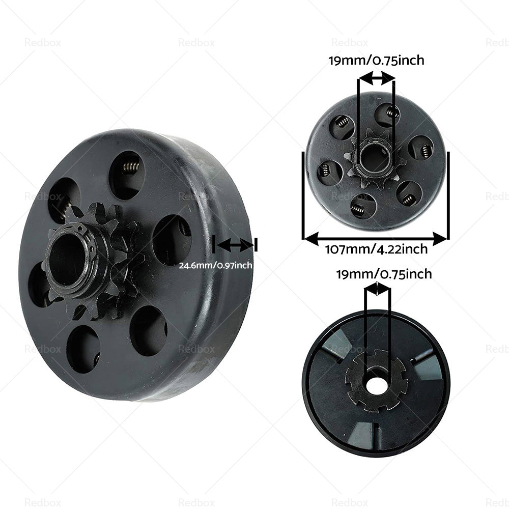 Centrifugal Clutch 3 or 4 inch Bore 10 Tooth W or 420 Chain Suitable For Go Kart 6. 5HP-2