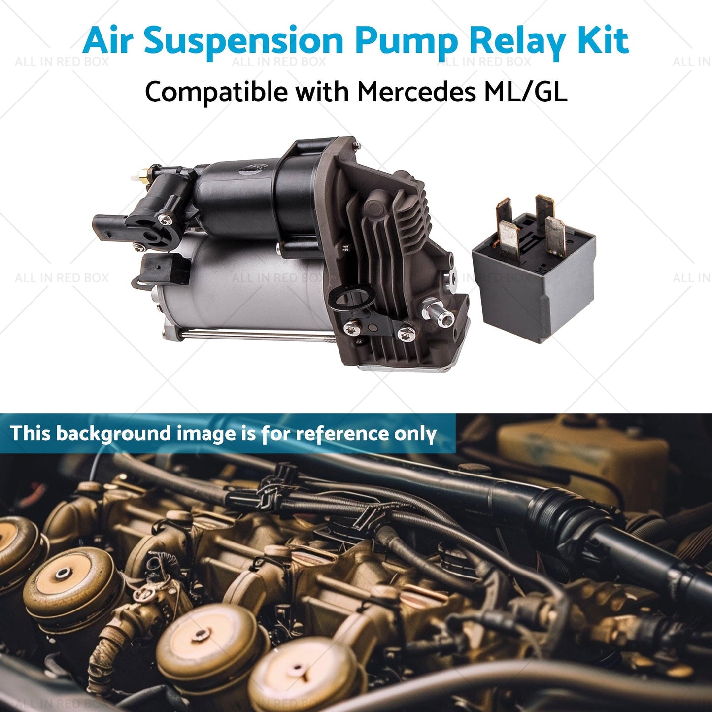 A1643200204 Air Suspension Pump Relay Kit Suitable for Mercedes ML or GL 3. 0L 06-12-4