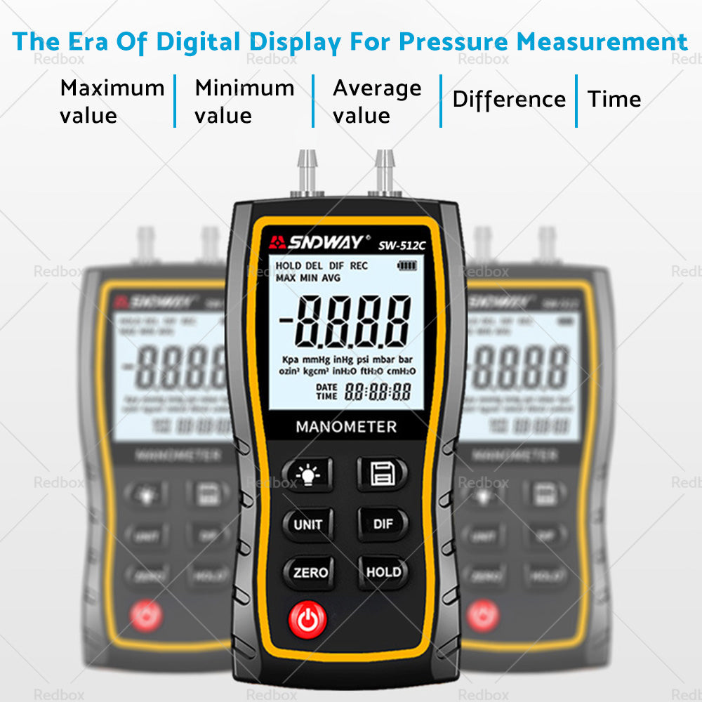 Digital Differential Manometer 隆脌103. 42KPa Air Pressure Meter Digital-3