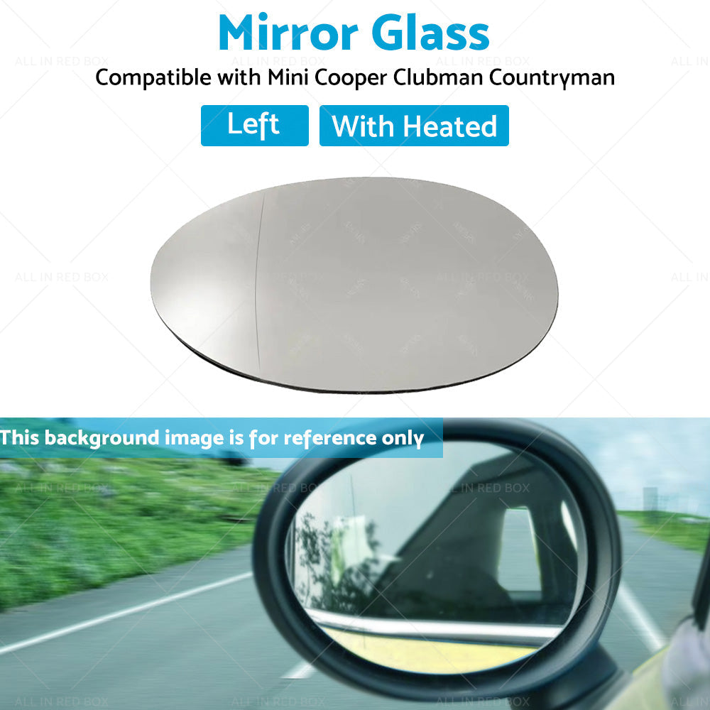 Left Mirror Glass Heated Back Plate Suitable for MINI Cooper F55 F56 Clubman F54-4