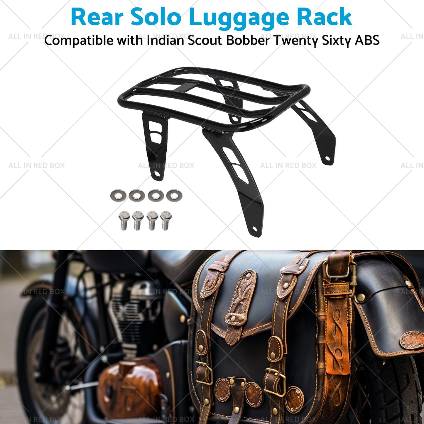 Motorcycle Rear Solo Luggage Rack Suitable For Indian Scout Bobber Twenty Sixty-4