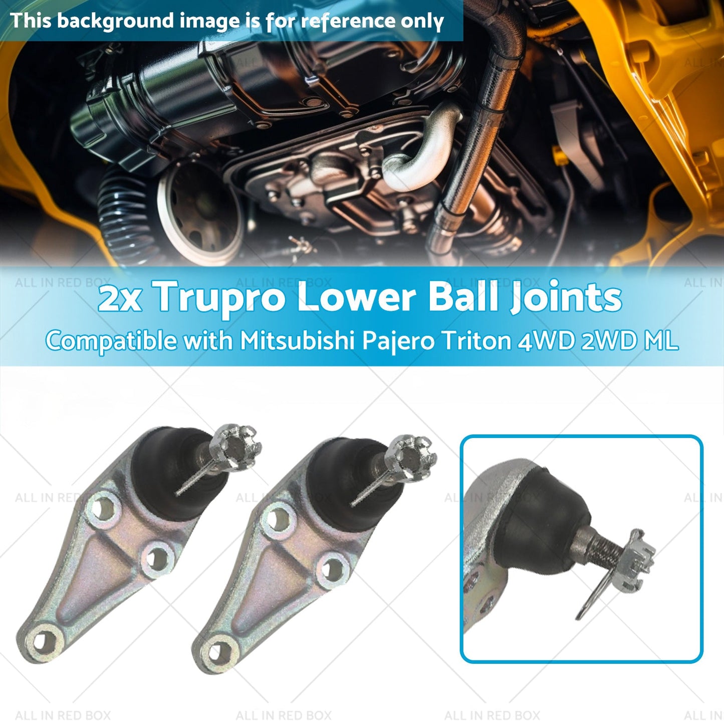 2x Trupro Lower Ball Joints Suitable for Mitsubishi Pajero Triton 4WD 2WD ML-2
