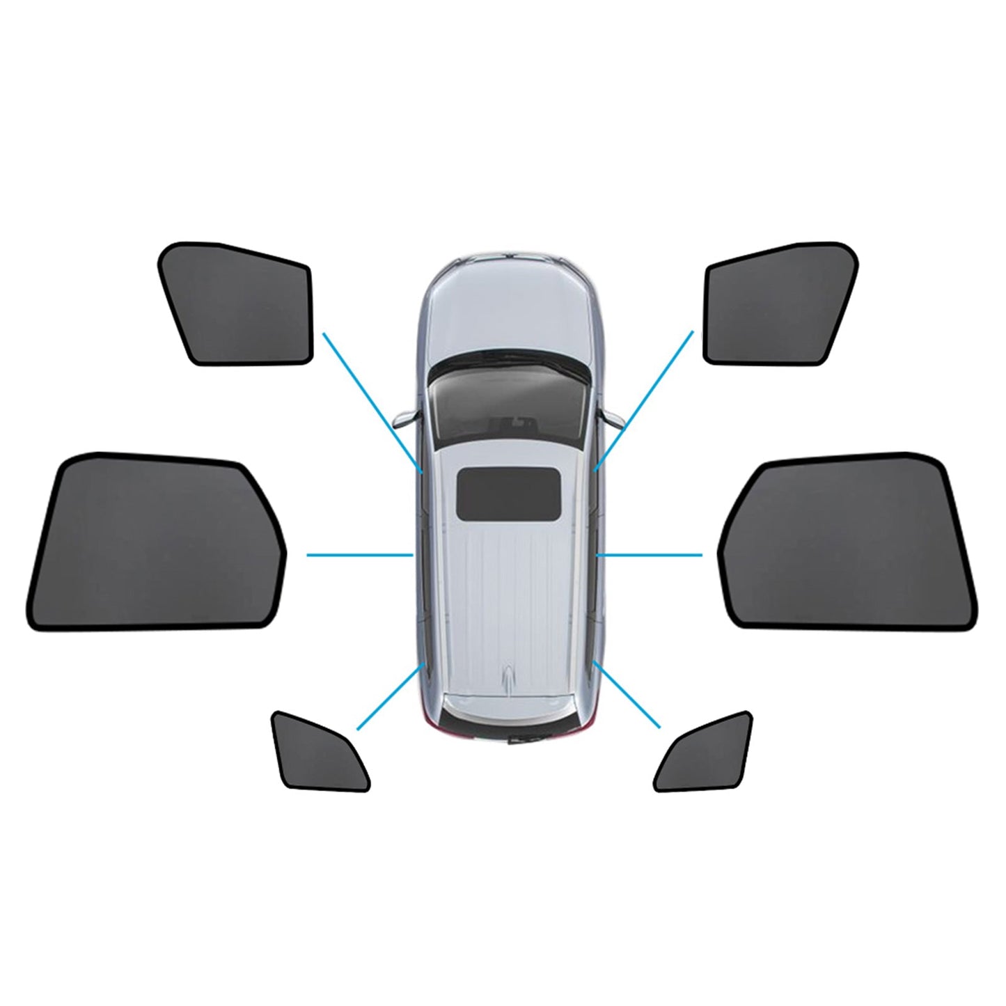Magnetic Mesh Sun Blind Shades Suitable for Suitable for Volvo XC60 2017-2024-5