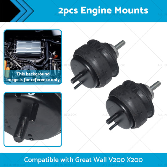2x Engine Mount Suitable for Great Wall V200 X200 2. 0L GW4D20 Diesel Auto or Manual-1
