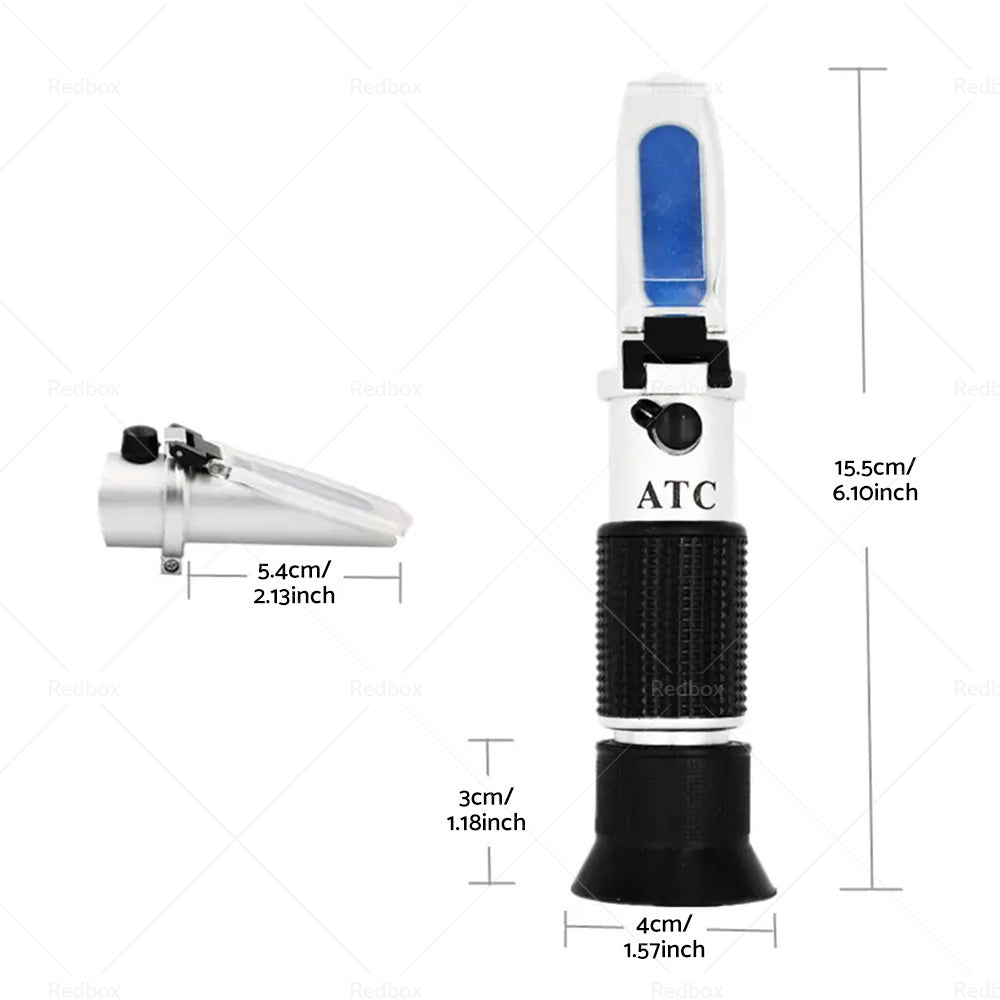 ATC Alcohol Refractometer Liquor Volume Percent Tester 0-80percent Measuring Range-2