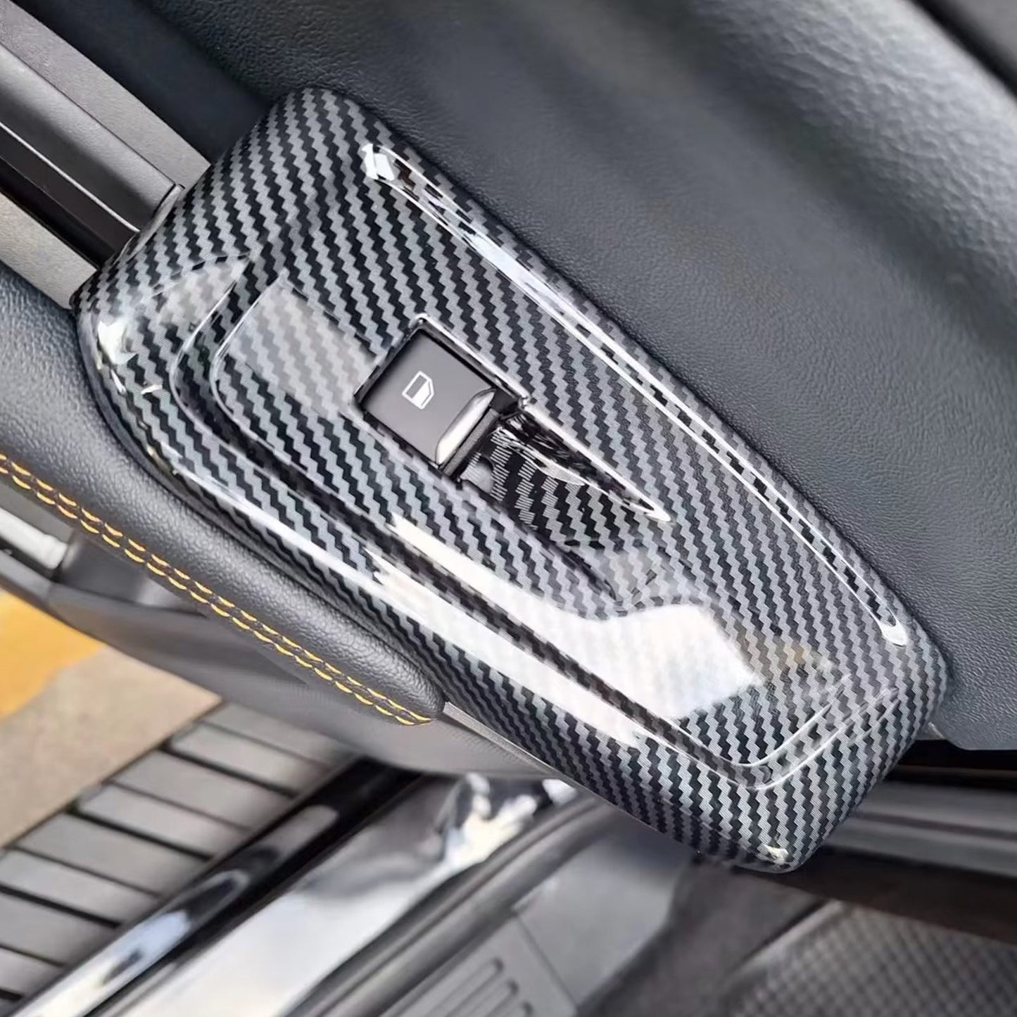 4x Carbon Car Window Control Panel Switch Cover Suitable For Ford Ranger-4