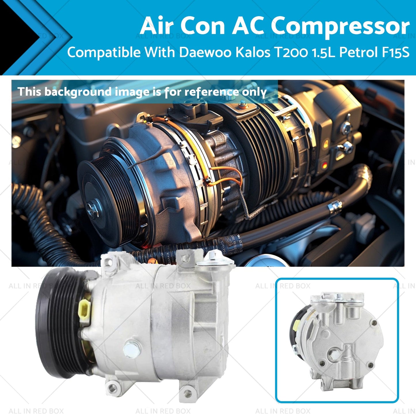 Air Conditioning AC Compressor Suitable for Daewoo Kalos T200 1.5L Petrol F15S-0