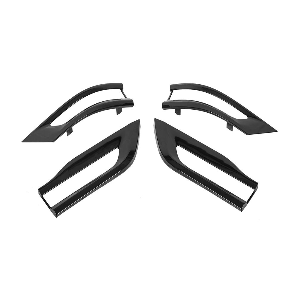 4x Gloss Tail Light Cover Trim Bezel Suitable For Jeep Grand Cherokee 2014-2020-4