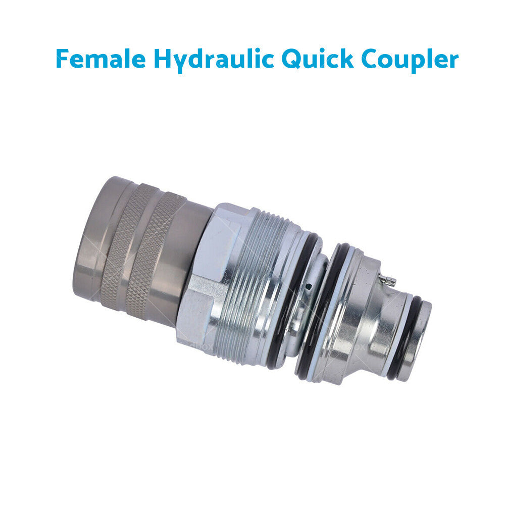 For Bobcat Male and Female Hydraulic Flat Face Quick Coupler 46mm 1 13 or 16 inch thread-3
