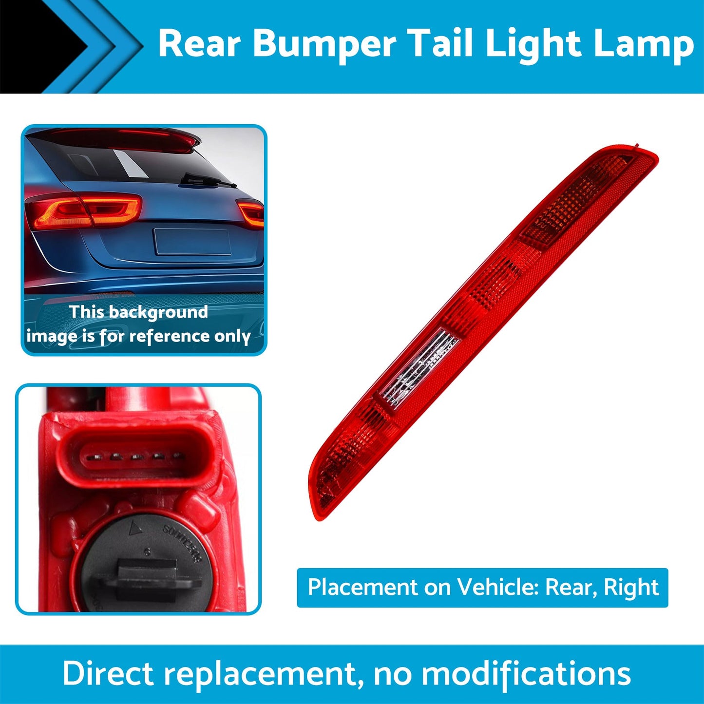 Rear Bumper Tail Light Lamp Right Driver Side Suitable For Audi Q3 2011-2015-2