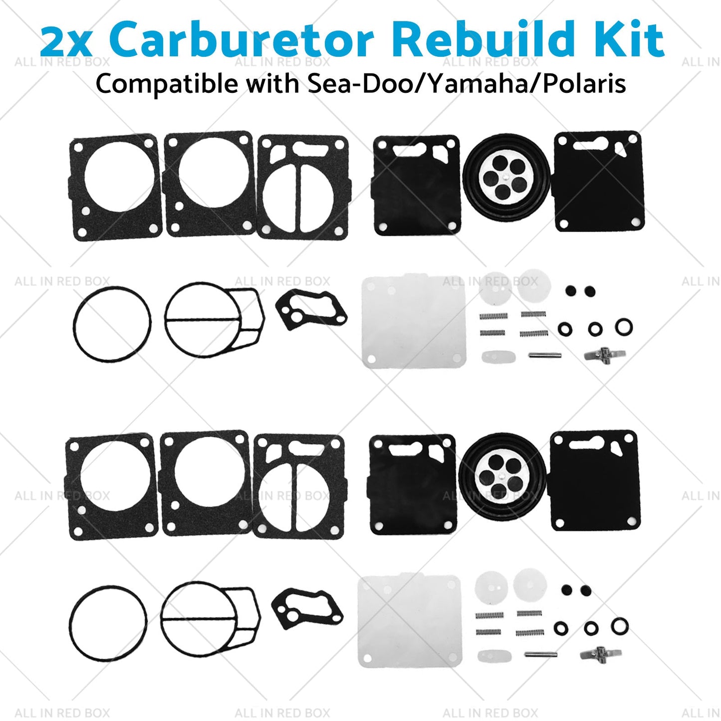 2x Carburetor Carb Rebuild Repair Kit Suitable Sea-Doo SP SPI SPX HX GS GSI GSX-3