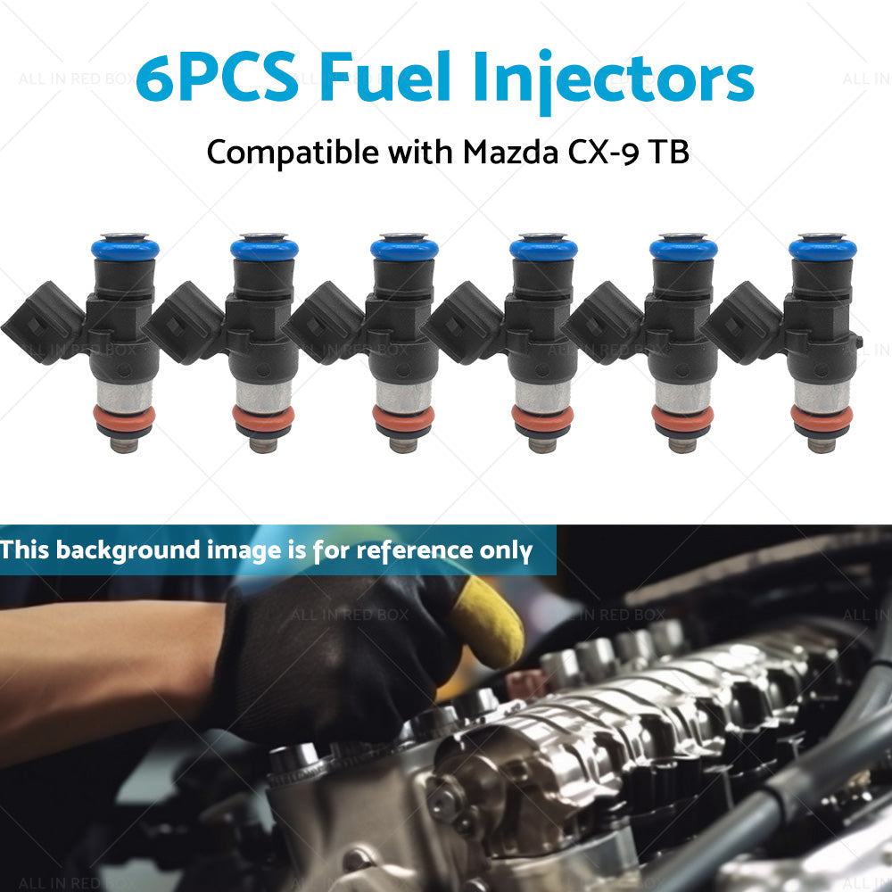 6PCS Fuel Injector Suitable For Mazda CX-9 CX9 TB 3. 7L CA CAY Petrol SUV 07-19-4
