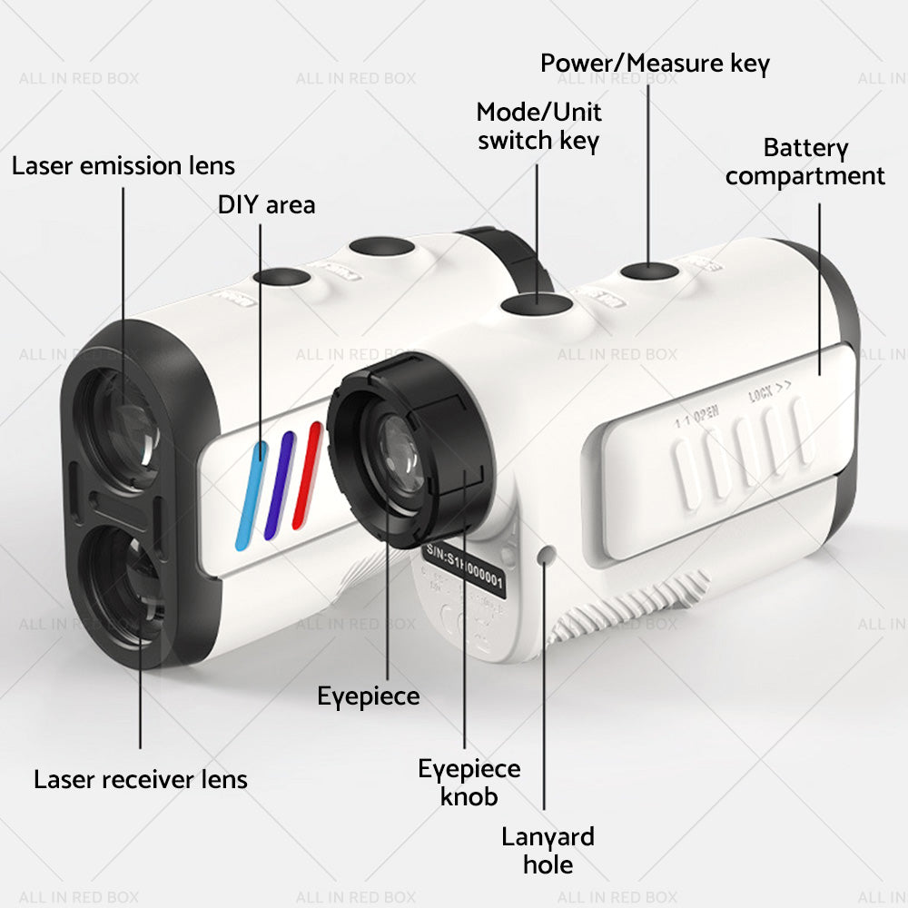 600M Laser Golf Range Finder with Slope Compensation Flagpole Lock-2