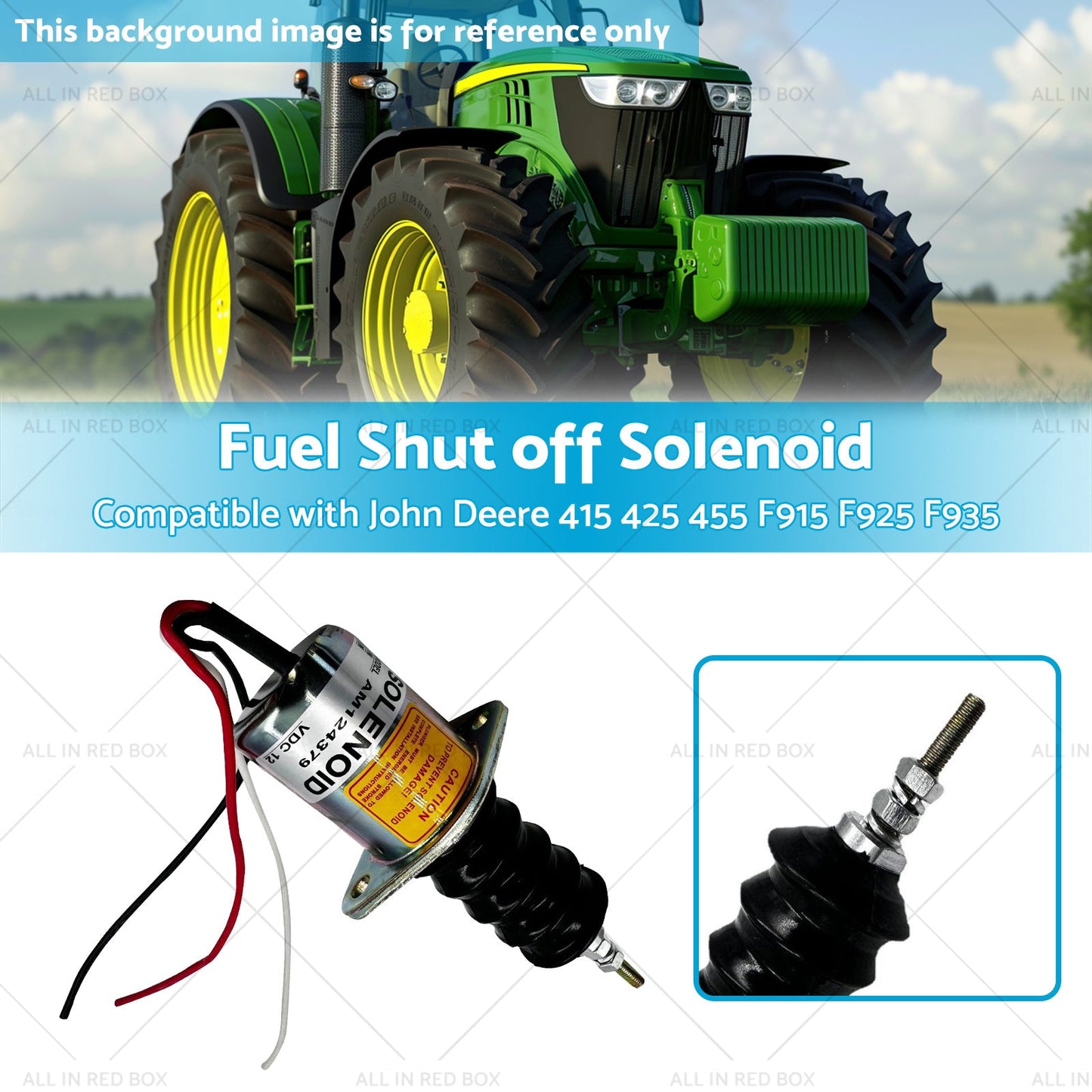 Fuel Shut off Solenoid Suitable for John Deere F915 F925 F935 415 425 455-1