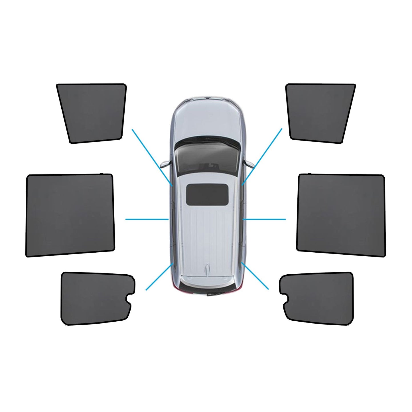 Car Window Sun Protection Blinds Suitable For Mitsubishi Pajero 2006-2022-5